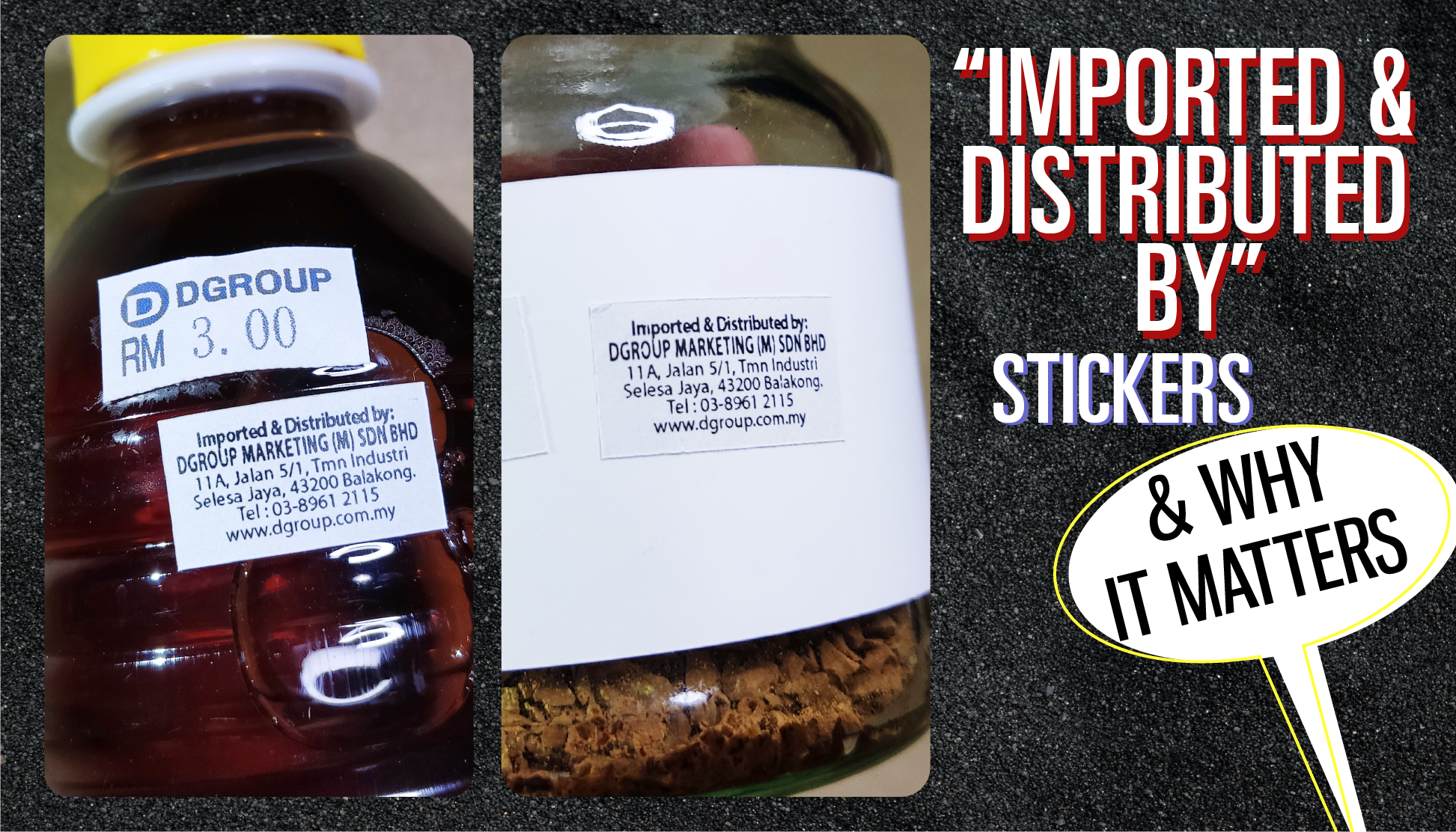 IMPORTED BY STICKER