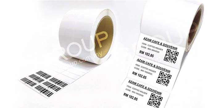Barcode label, label roll