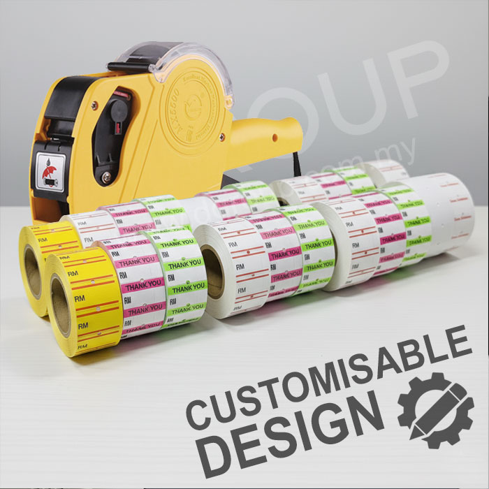 Price gun sticker, Motex label, custom price label