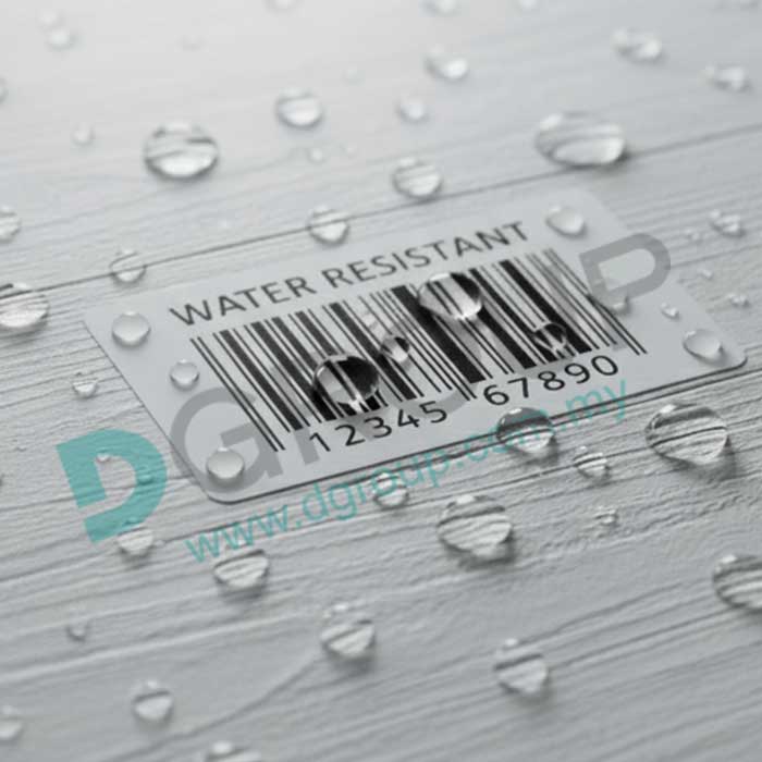 Water resistant label, synthetic label