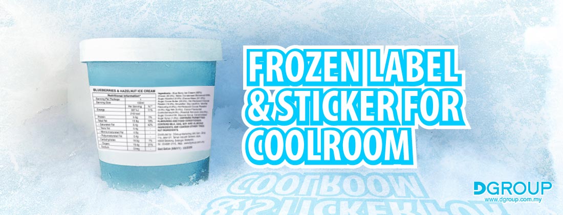 Coldroom sticker and freezer label for low temperature environment.